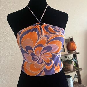 Colorful Y2K halter top